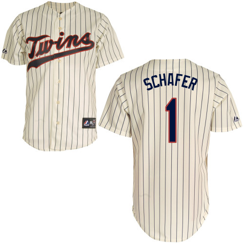 Jordan Schafer #1 mlb Jersey-Minnesota Twins Women's Authentic Alternate 3 White Baseball Jersey